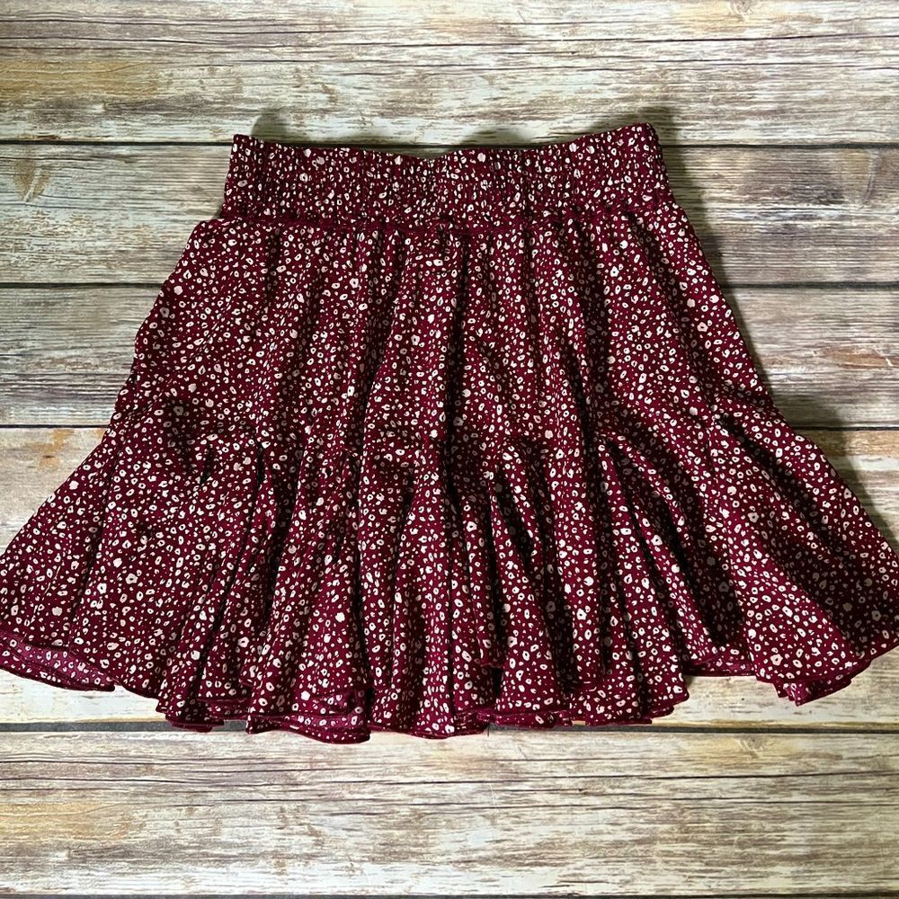 Burgundy Fall ready Skirt 